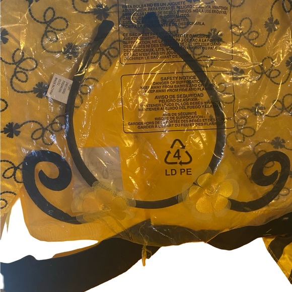 Yellow and Black Striped Kids Bumblebee Costume - Picture 8 of 8